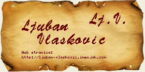 Ljuban Vlašković vizit kartica